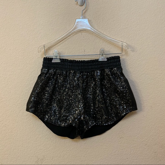 Lovers + Friends Black Sequin Gunmetal QUINN Short - Picture 6 of 13